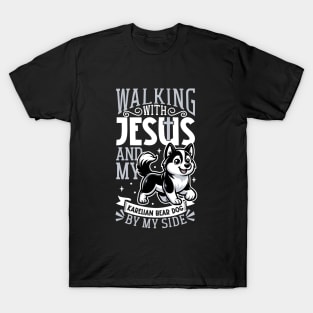 Jesus and dog - Karelian Bear Dog T-Shirt